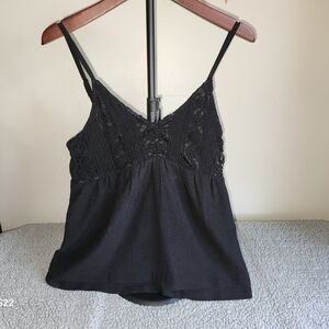 Maurices Black Lace Tank Top